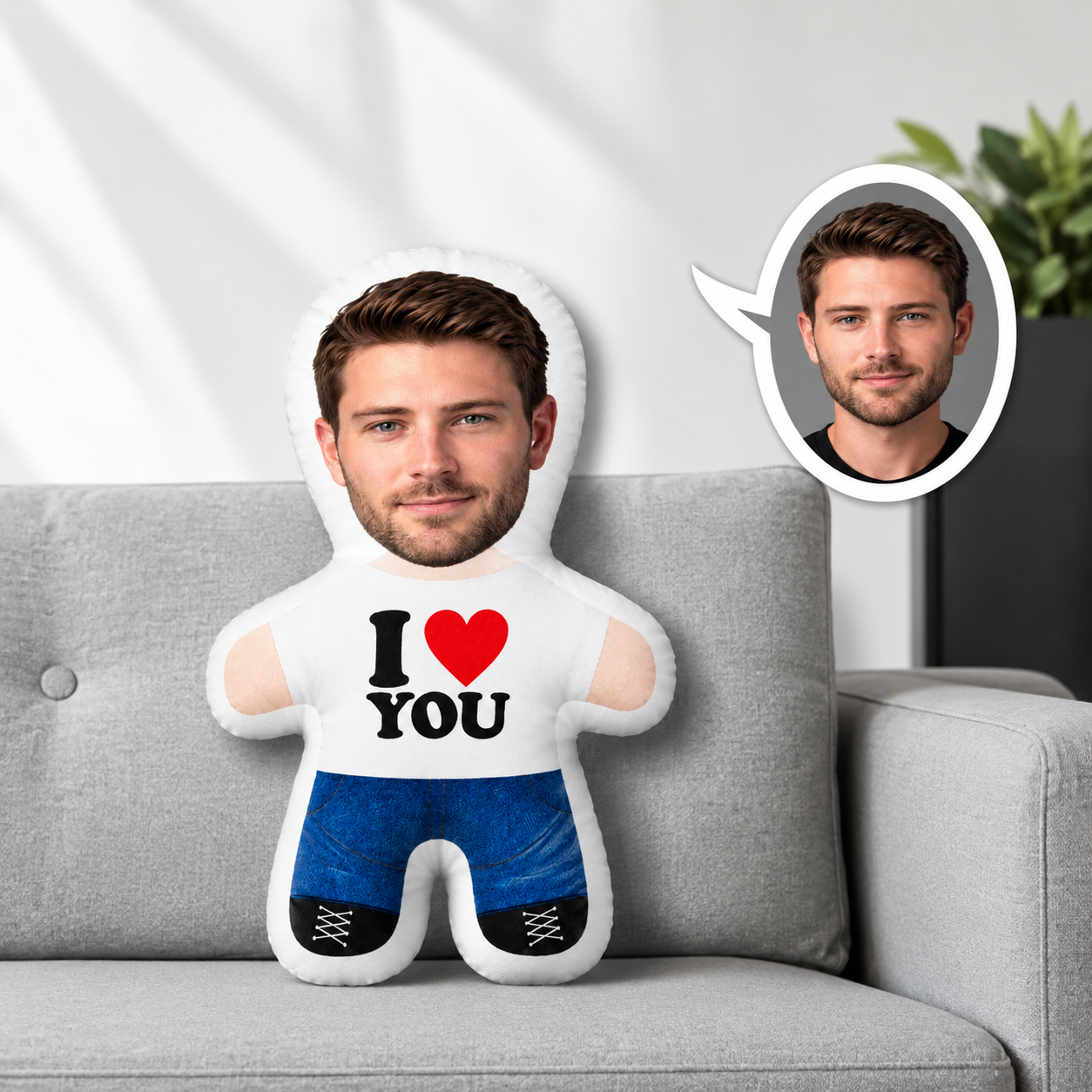 Kişiye Özel I Love You Yazan Yastık